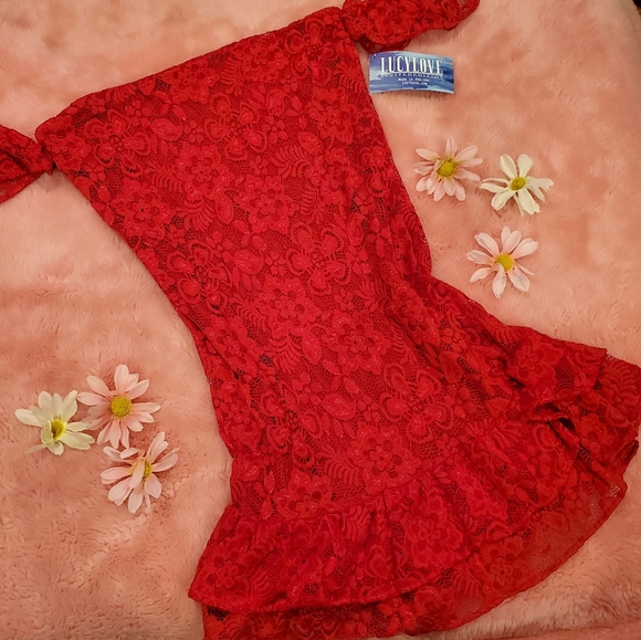 Lace off-the-shoulder dress - Picture 8 of 12